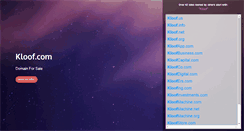 Desktop Screenshot of kloof.com