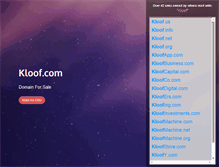 Tablet Screenshot of kloof.com